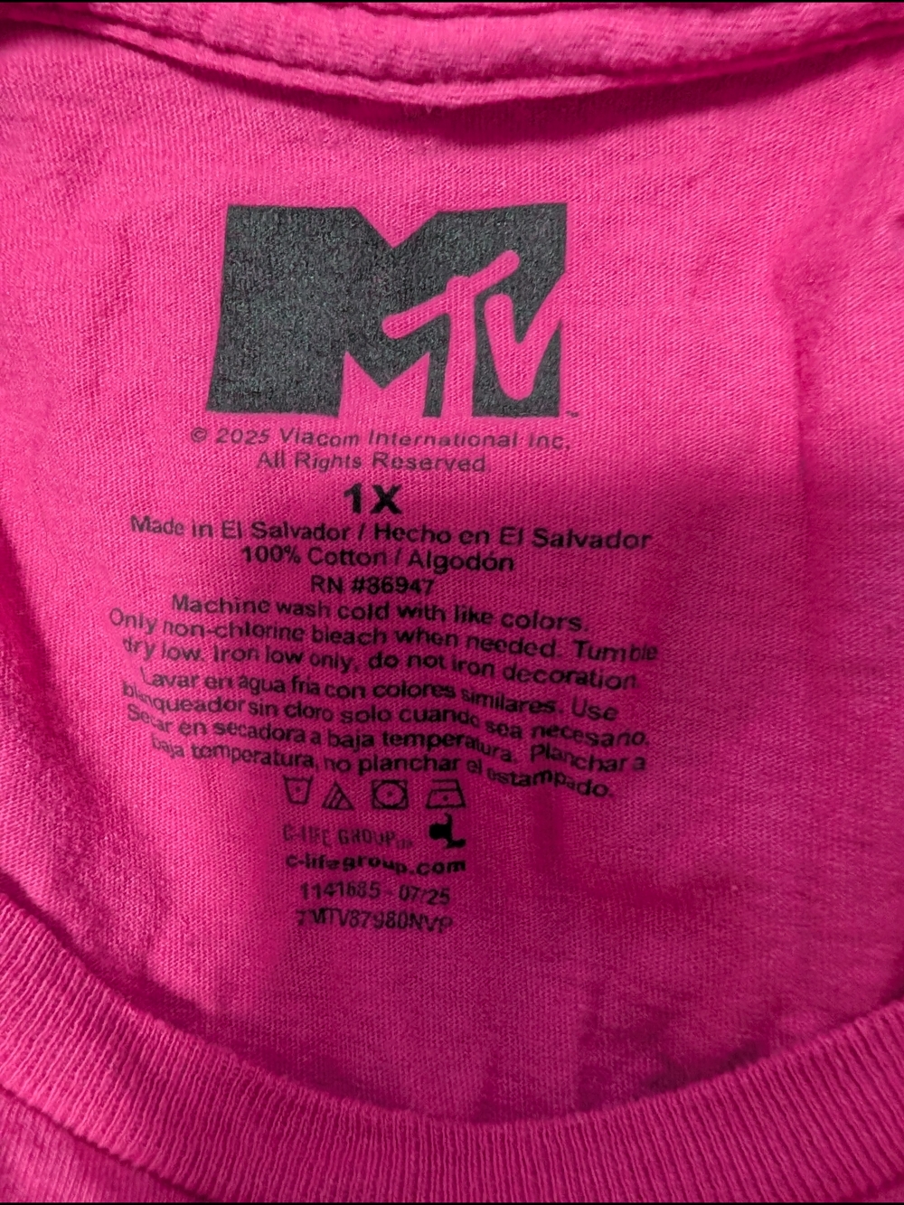 Fashion Nova MTV Leopard Cheetah Print Graphic T-Shirt Hot Pink 1X (EUC) - Picture 5 of 5